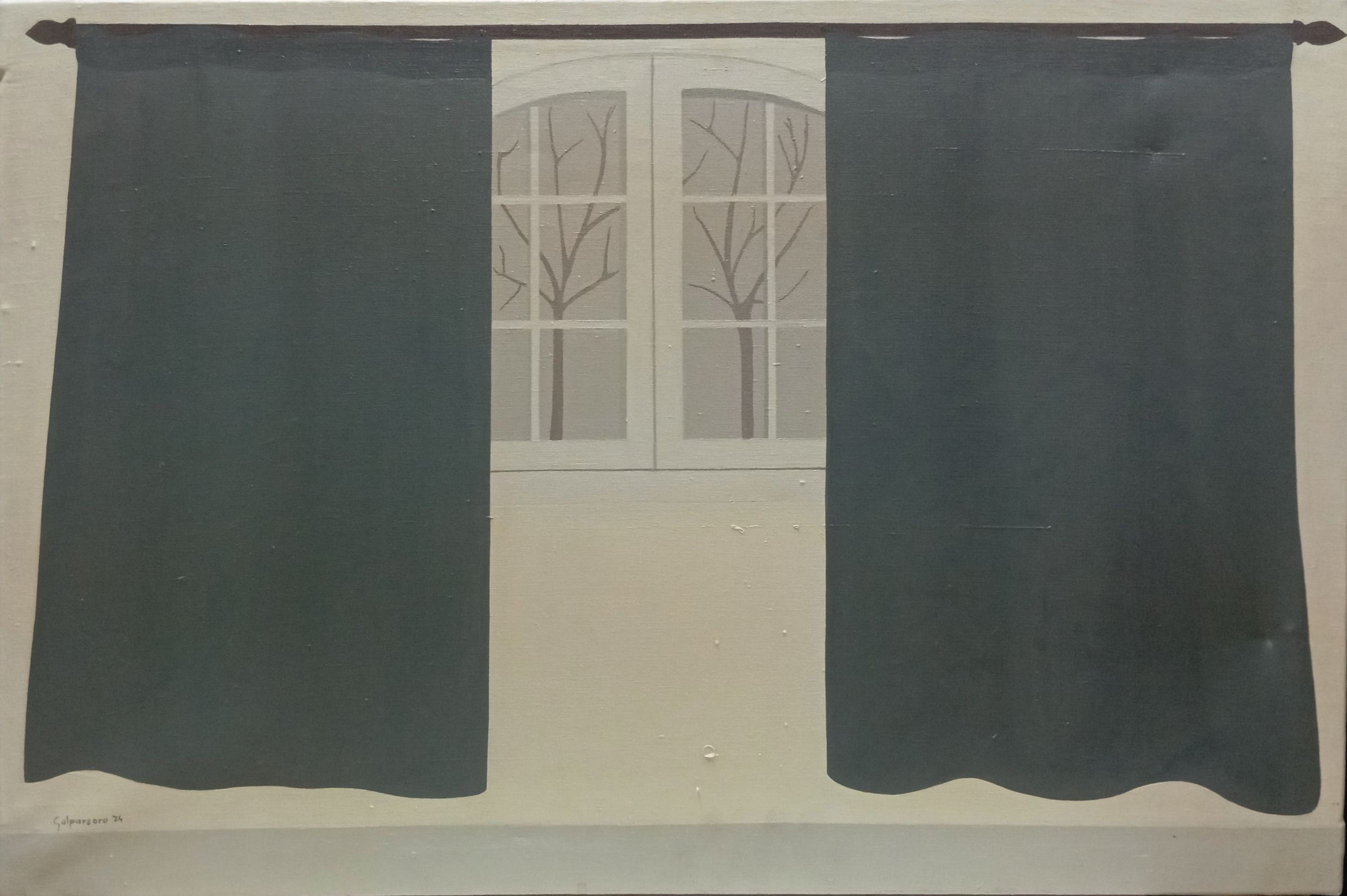 1974 Ventana 54x81 Óleo sobre lienzo